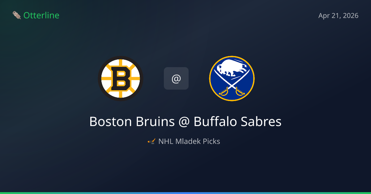 NHL Picks Today (April 21, 2026): Boston Bruins at Buffalo Sabres | AI Model Consensus
