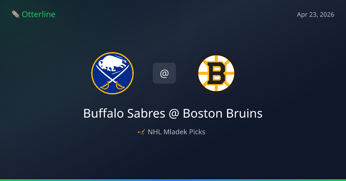 NHL Picks Today (April 23, 2026): Buffalo Sabres at Boston Bruins | AI Model Consensus