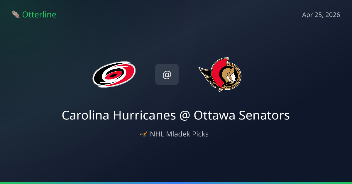 NHL Picks Today (April 25, 2026): Carolina Hurricanes at Ottawa Senators | AI Model Consensus