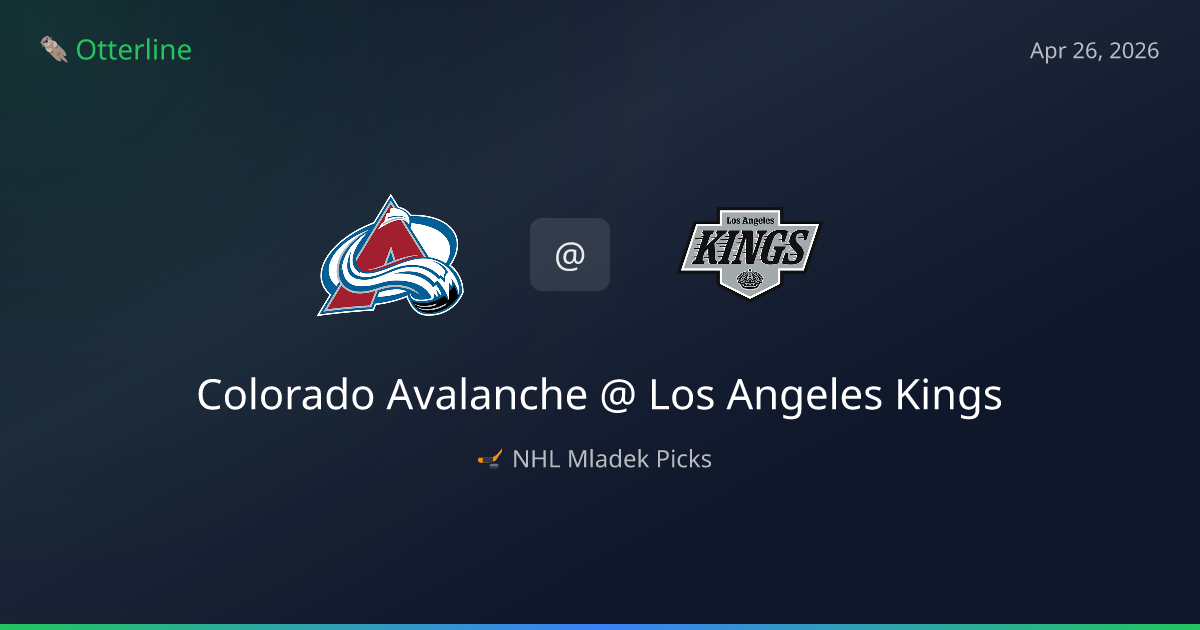 NHL Picks Today (April 26, 2026): Colorado Avalanche at Los Angeles Kings | AI Model Consensus
