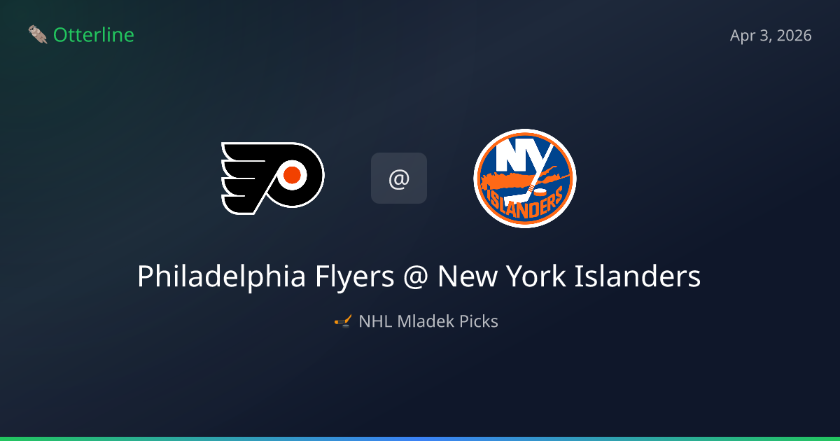 NHL Picks Today (April 3, 2026): Philadelphia Flyers at New York Islanders | AI Model Consensus