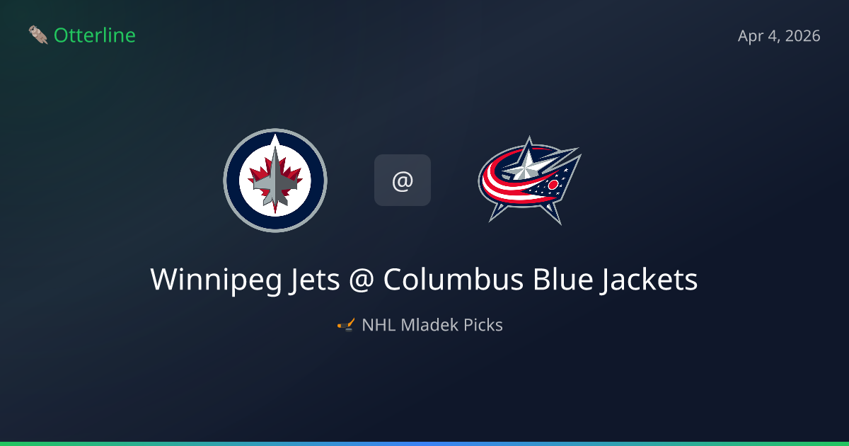 NHL Picks Today (April 4, 2026): Winnipeg Jets at Columbus Blue Jackets | AI Model Consensus