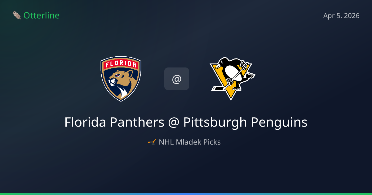 NHL Picks Today (April 5, 2026): Florida Panthers at Pittsburgh Penguins | AI Model Consensus
