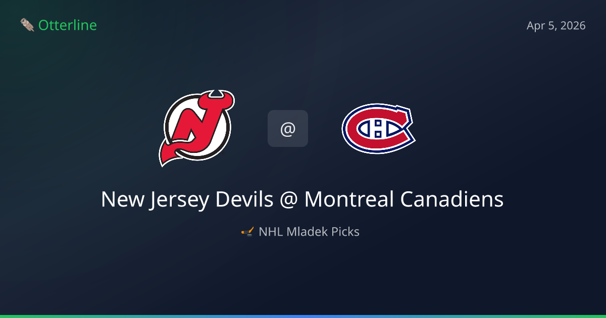 NHL Picks Today (April 5, 2026): New Jersey Devils at Montreal Canadiens | AI Model Consensus