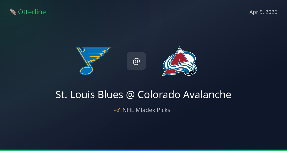 NHL Picks Today (April 5, 2026): St. Louis Blues at Colorado Avalanche | AI Model Consensus
