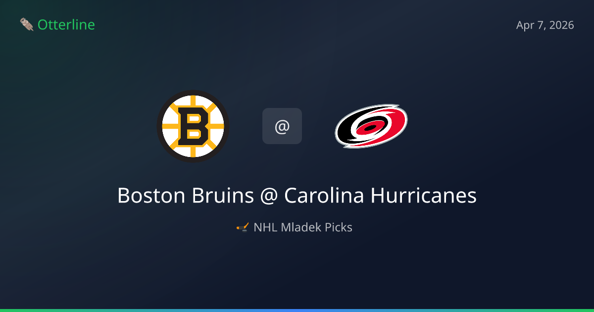 NHL Picks Today (April 7, 2026): Boston Bruins at Carolina Hurricanes | AI Model Consensus