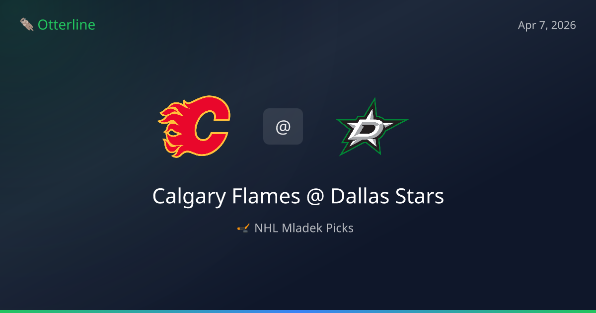 NHL Picks Today (April 7, 2026): Calgary Flames at Dallas Stars | AI Model Consensus