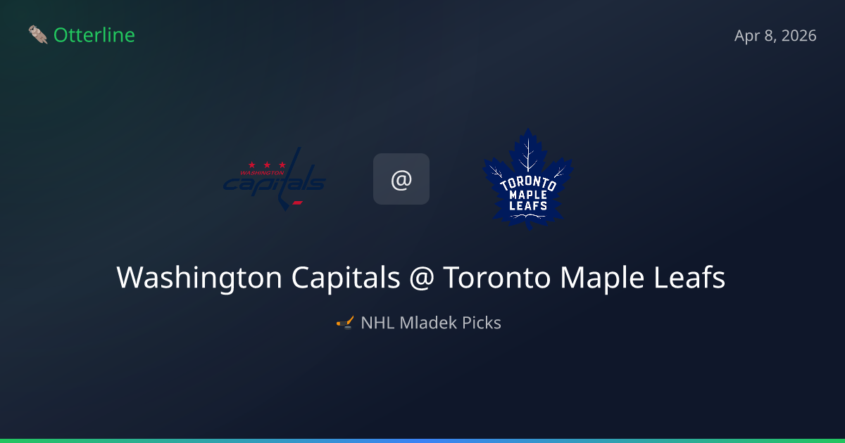 NHL Picks Today (April 8, 2026): Washington Capitals at Toronto Maple Leafs | AI Model Consensus