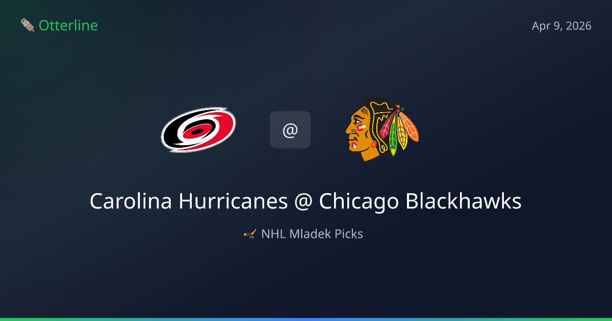 NHL Picks Today (April 9, 2026): Carolina Hurricanes at Chicago Blackhawks | AI Model Consensus