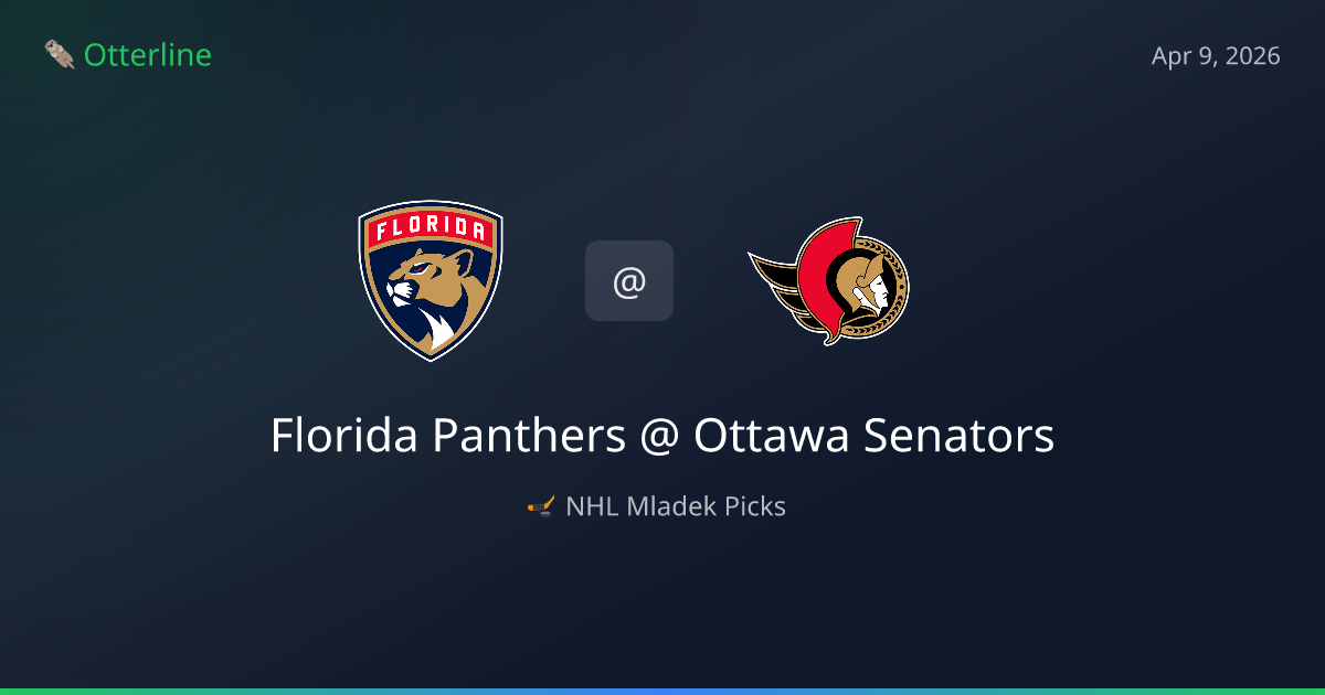 NHL Picks Today (April 9, 2026): Florida Panthers at Ottawa Senators | AI Model Consensus