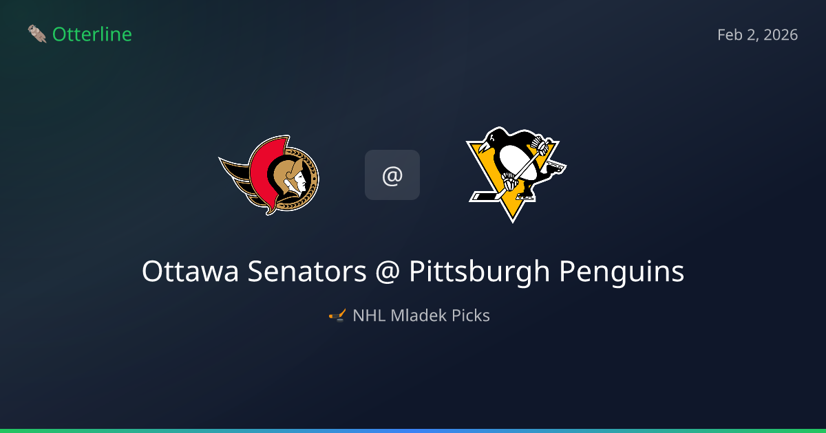 NHL Prediction, Pick for Monday, February 2, 2026: Ottawa Senators vs Pittsburgh Penguins