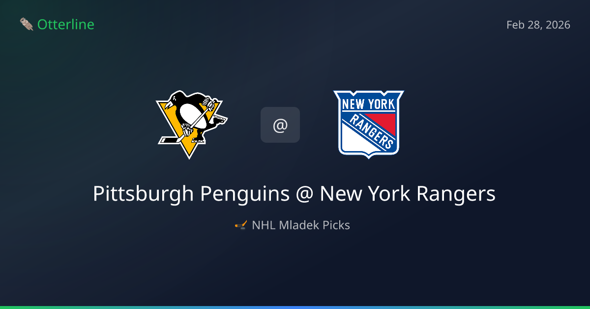NHL Picks Today (February 28, 2026): Pittsburgh Penguins at New York Rangers | AI Model Consensus