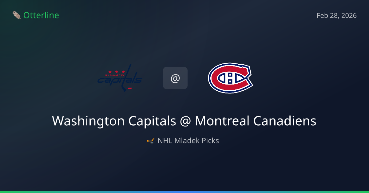 NHL Picks Today (February 28, 2026): Washington Capitals at Montreal Canadiens | AI Model Consensus