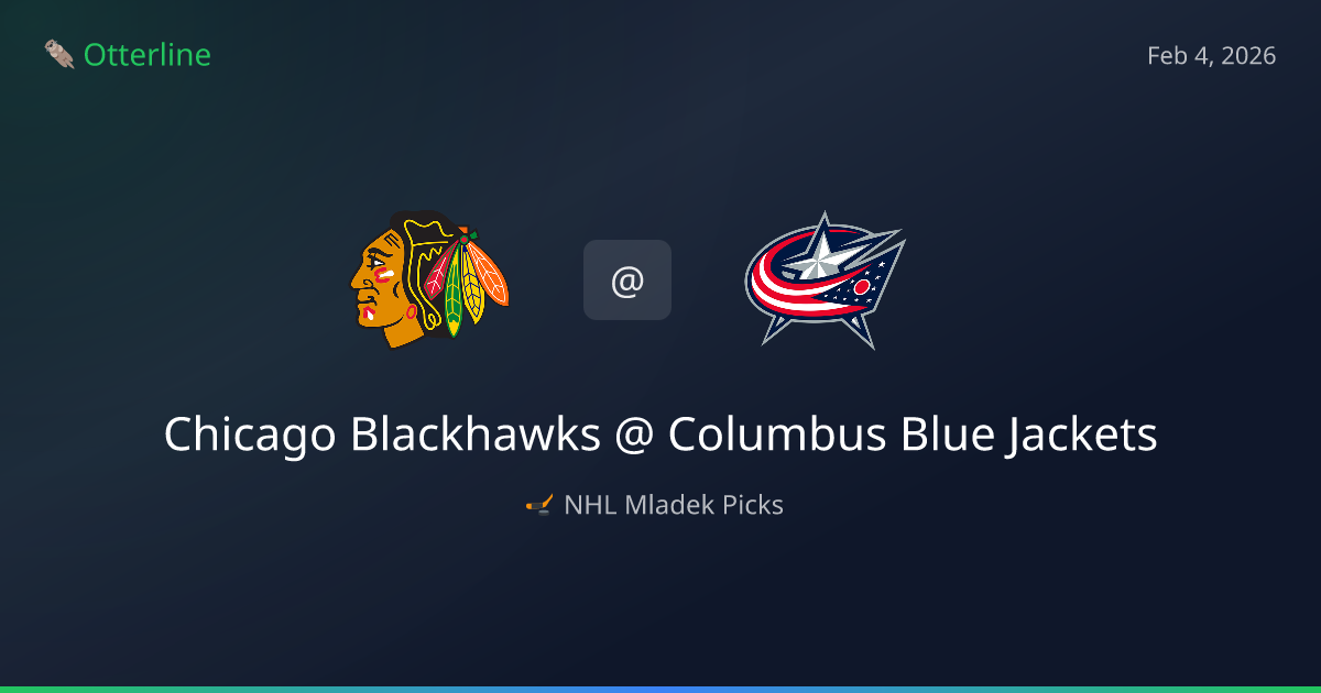 NHL Prediction, Pick for Wednesday, February 4, 2026: Chicago Blackhawks vs Columbus Blue Jackets