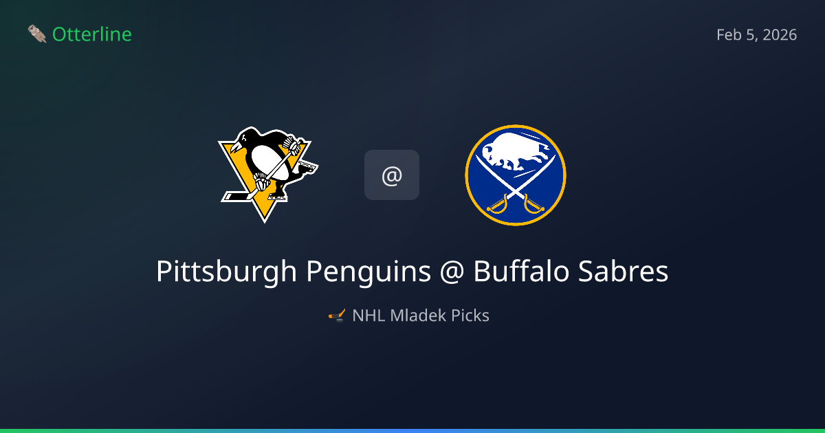 NHL Prediction, Pick for Thursday, February 5, 2026: Pittsburgh Penguins vs Buffalo Sabres