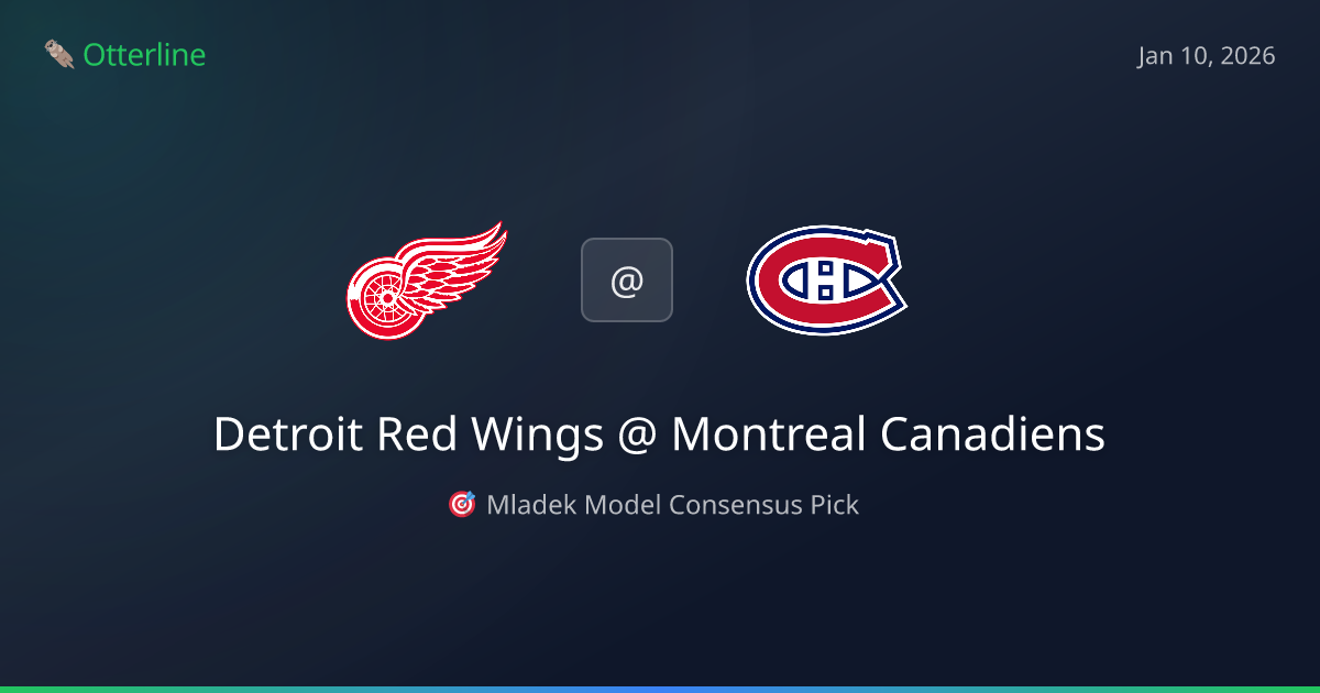 NHL Prediction, Pick for Saturday, January 10, 2026: Detroit Red Wings vs Montreal Canadiens