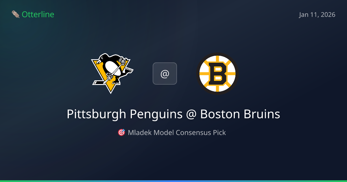 NHL Prediction, Pick for Sunday, January 11, 2026: Pittsburgh Penguins vs Boston Bruins