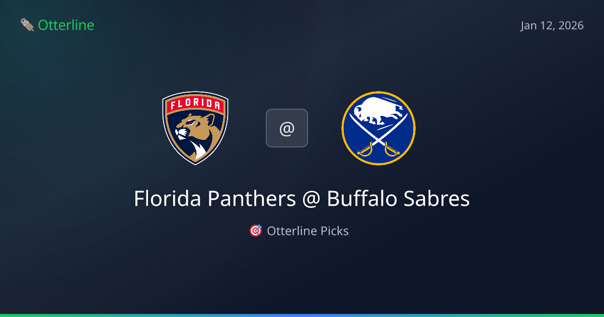 NHL Prediction, Pick for Monday, January 12, 2026: Florida Panthers vs Buffalo Sabres