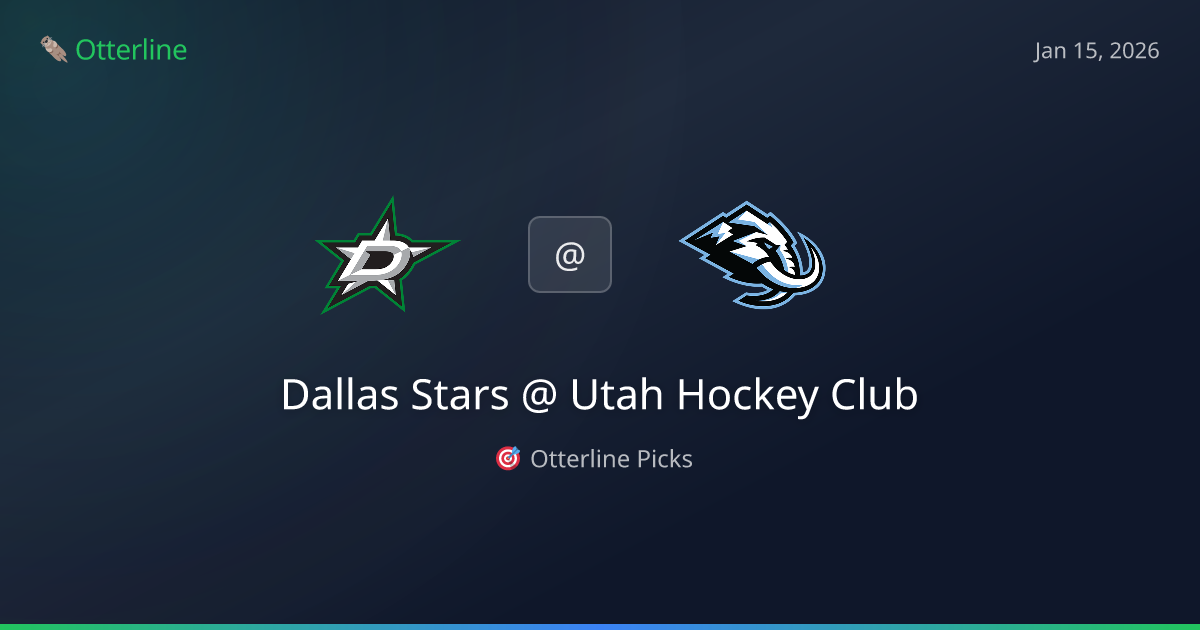 NHL Prediction, Pick for Thursday, January 15, 2026: Dallas Stars vs Utah Hockey Club