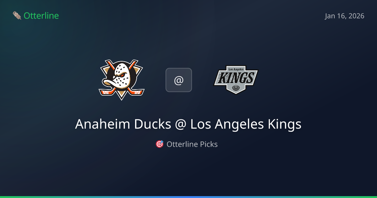 NHL Prediction, Pick for Friday, January 16, 2026: Anaheim Ducks vs Los Angeles Kings