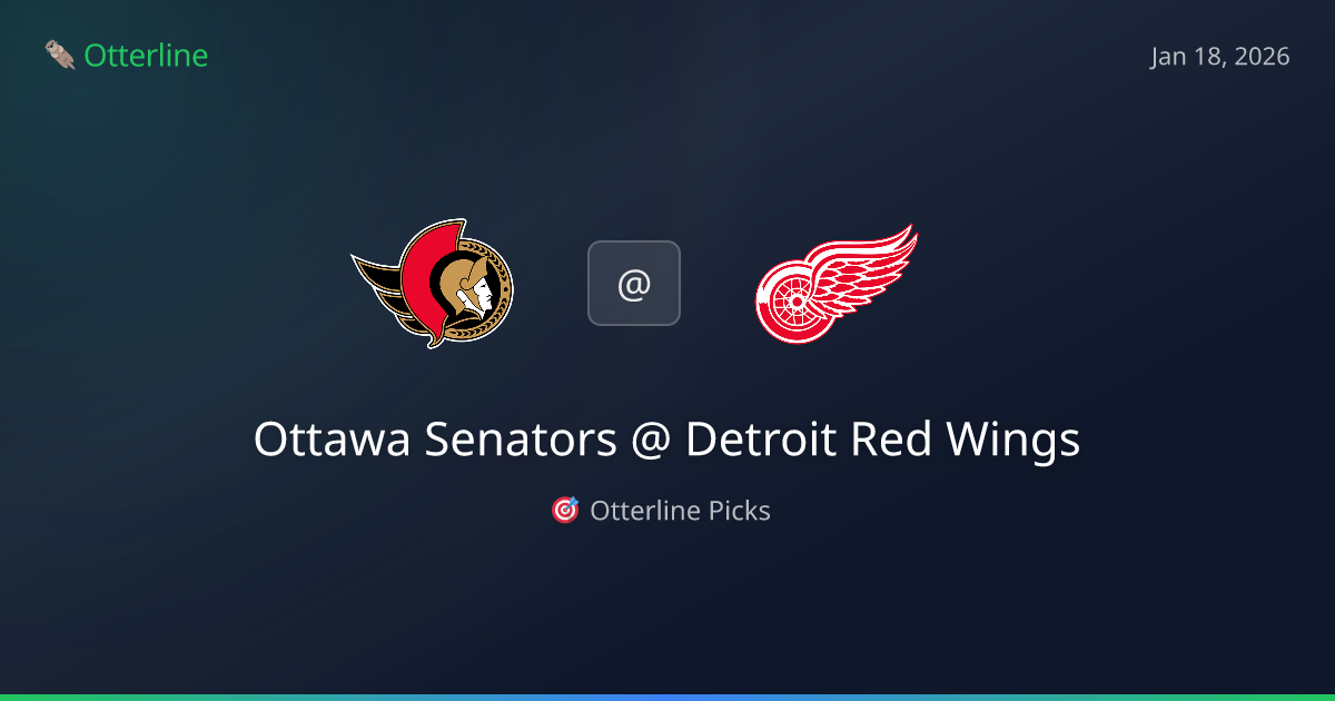 NHL Prediction, Pick for Sunday, January 18, 2026: Ottawa Senators vs Detroit Red Wings