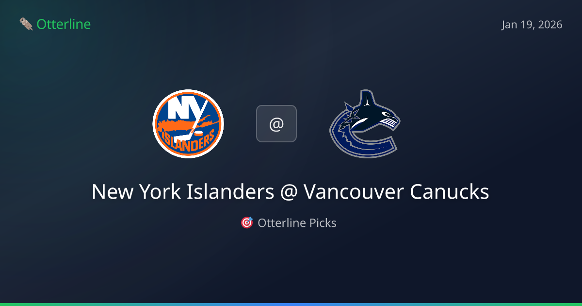 NHL Prediction, Pick for Monday, January 19, 2026: New York Islanders vs Vancouver Canucks