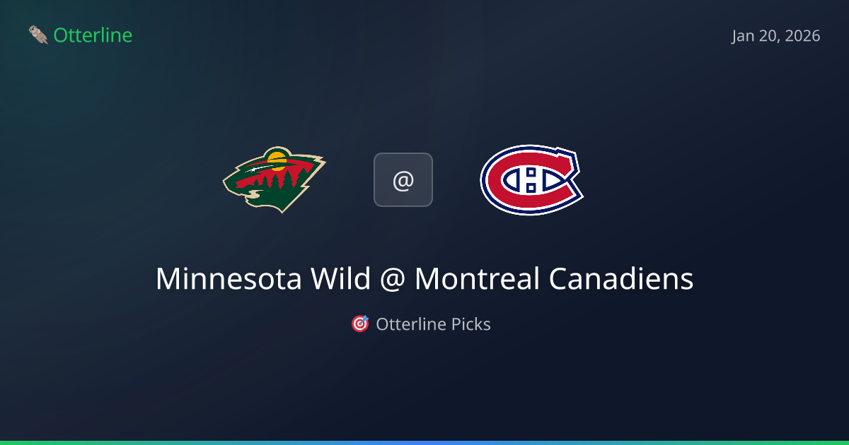 NHL Prediction, Pick for Tuesday, January 20, 2026: Minnesota Wild vs Montreal Canadiens
