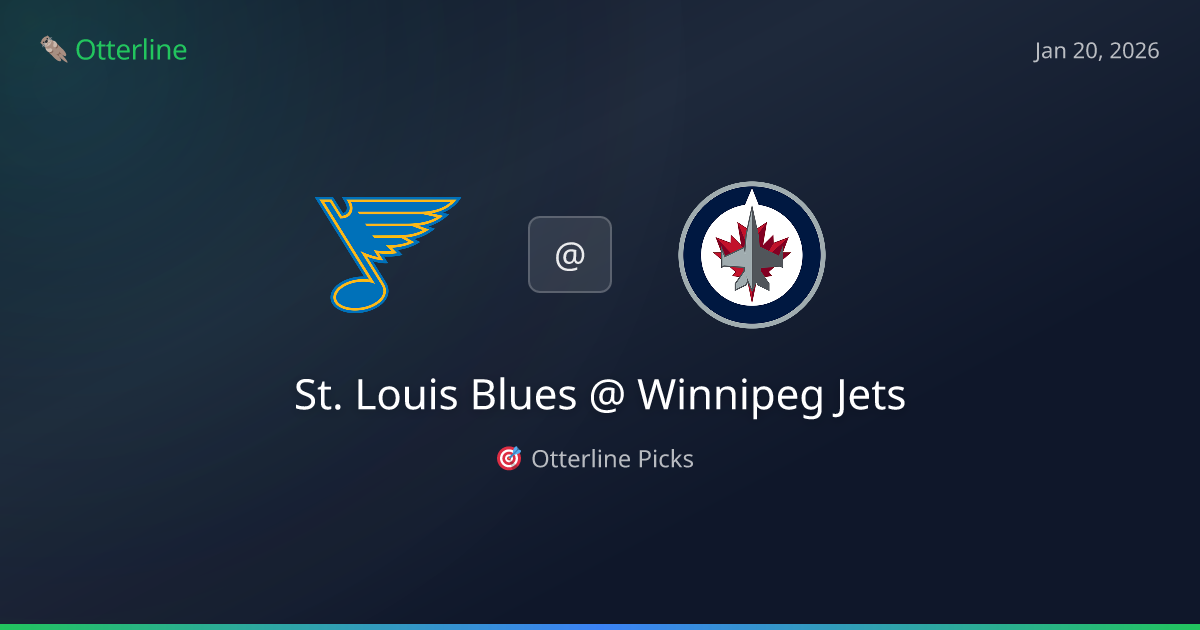 NHL Prediction, Pick for Tuesday, January 20, 2026: St. Louis Blues vs Winnipeg Jets