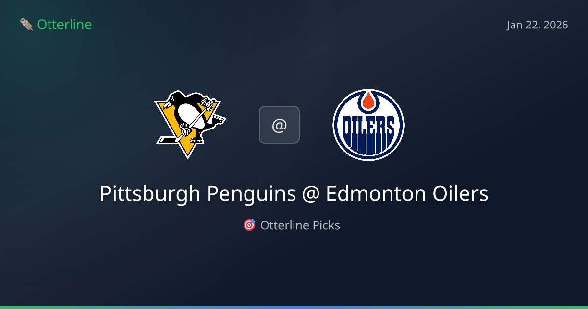 NHL Prediction, Pick for Thursday, January 22, 2026: Pittsburgh Penguins vs Edmonton Oilers