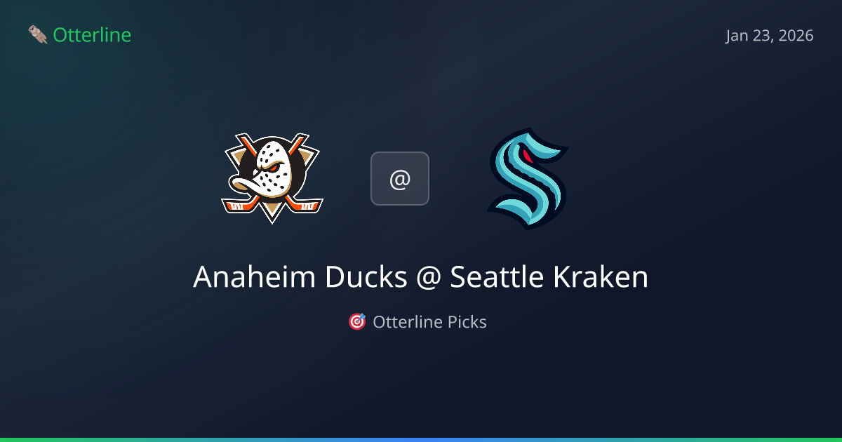 NHL Prediction, Pick for Friday, January 23, 2026: Anaheim Ducks vs Seattle Kraken