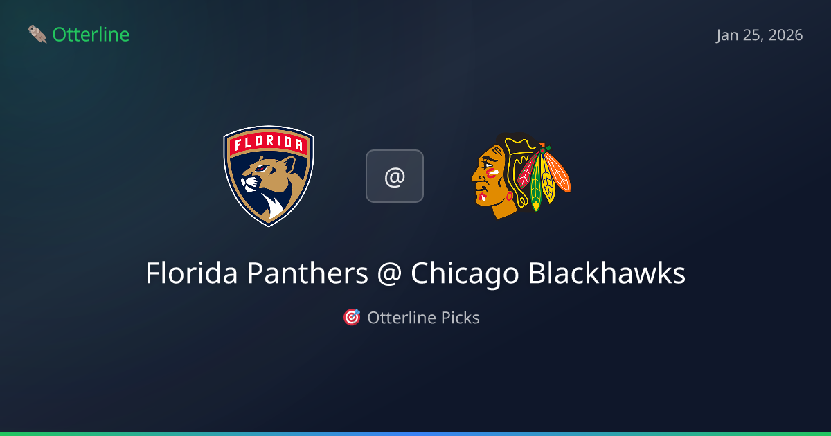 NHL Prediction, Pick for Sunday, January 25, 2026: Florida Panthers vs Chicago Blackhawks