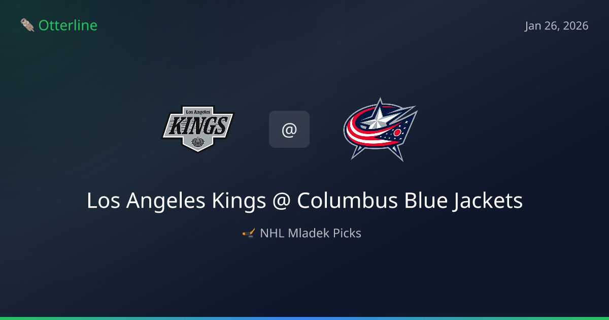 NHL Prediction, Pick for Monday, January 26, 2026: Los Angeles Kings vs Columbus Blue Jackets