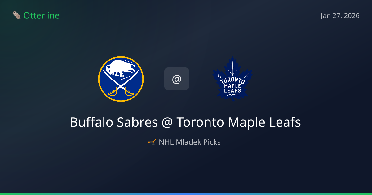 NHL Prediction, Pick for Tuesday, January 27, 2026: Buffalo Sabres vs Toronto Maple Leafs