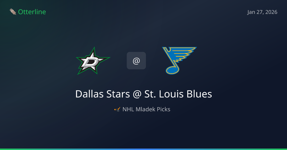 NHL Prediction, Pick for Tuesday, January 27, 2026: Dallas Stars vs St. Louis Blues