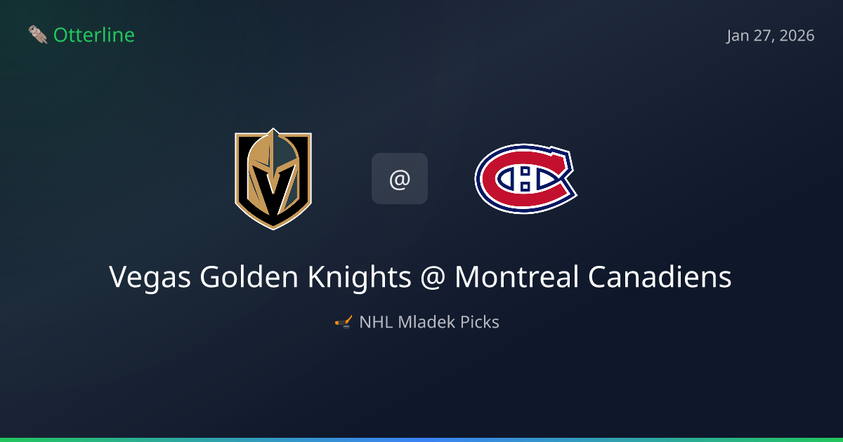 NHL Prediction, Pick for Tuesday, January 27, 2026: Vegas Golden Knights vs Montreal Canadiens