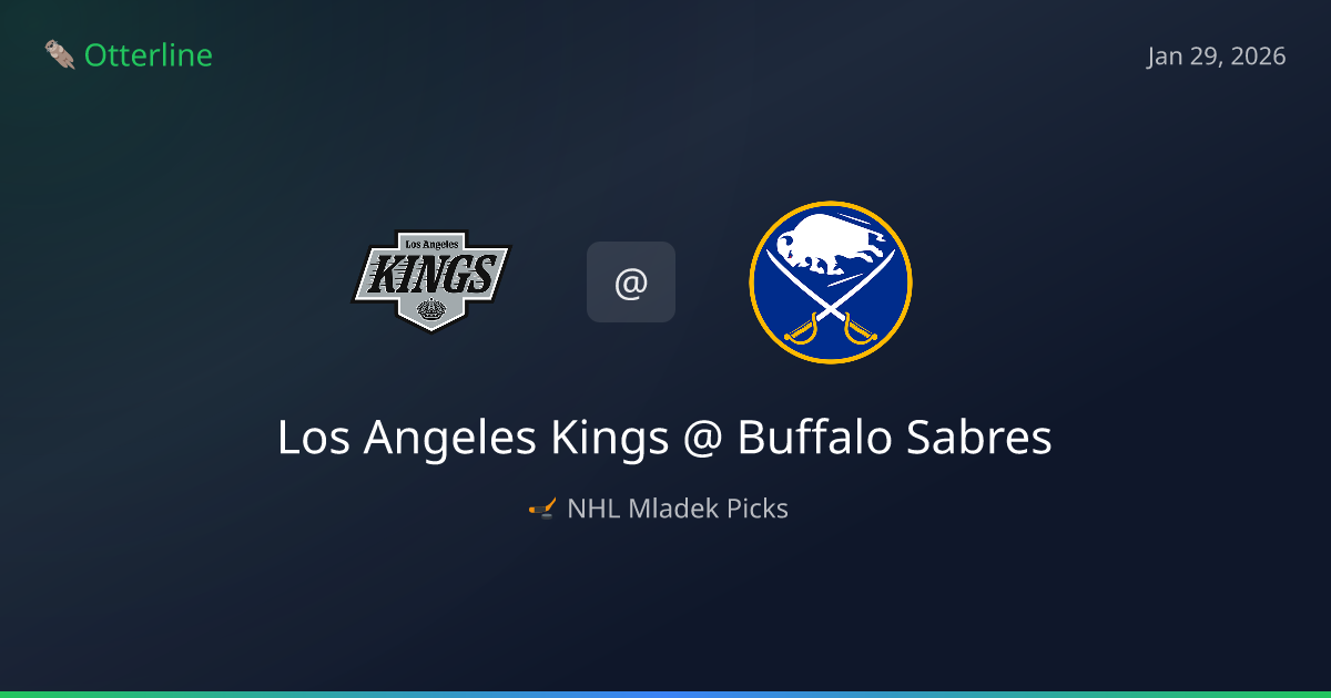 NHL Prediction, Pick for Thursday, January 29, 2026: Los Angeles Kings vs Buffalo Sabres