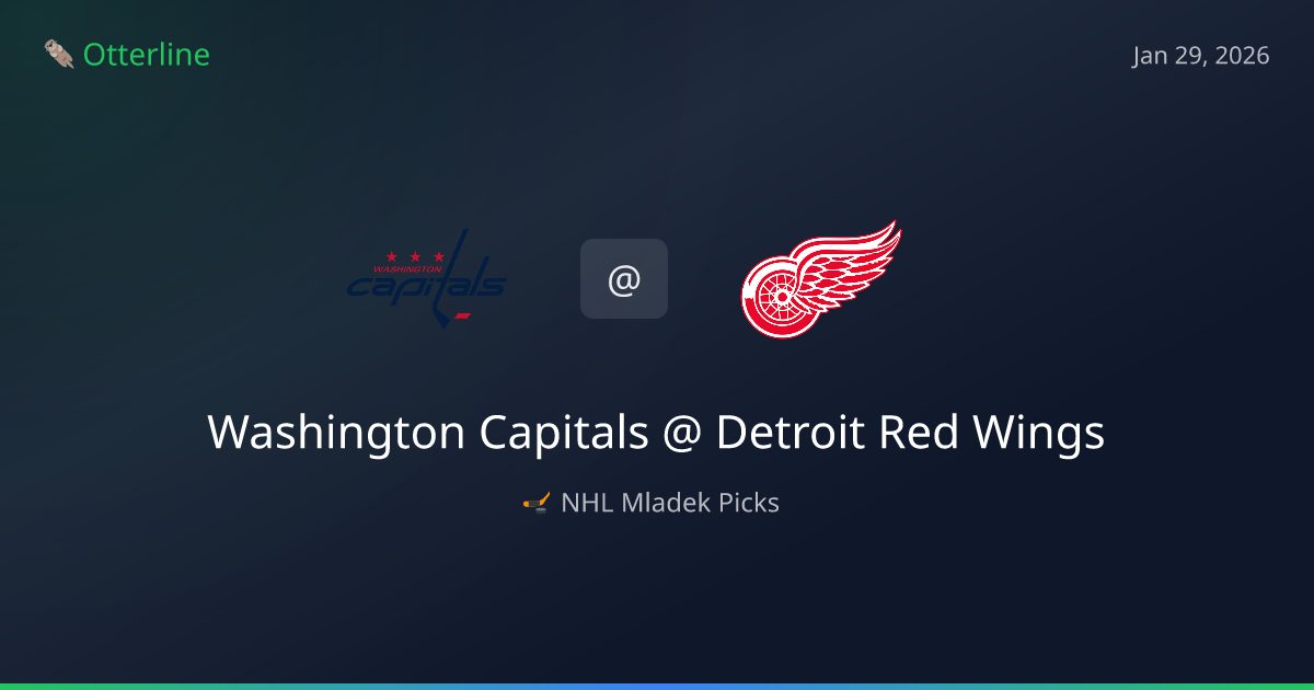NHL Prediction, Pick for Thursday, January 29, 2026: Washington Capitals vs Detroit Red Wings