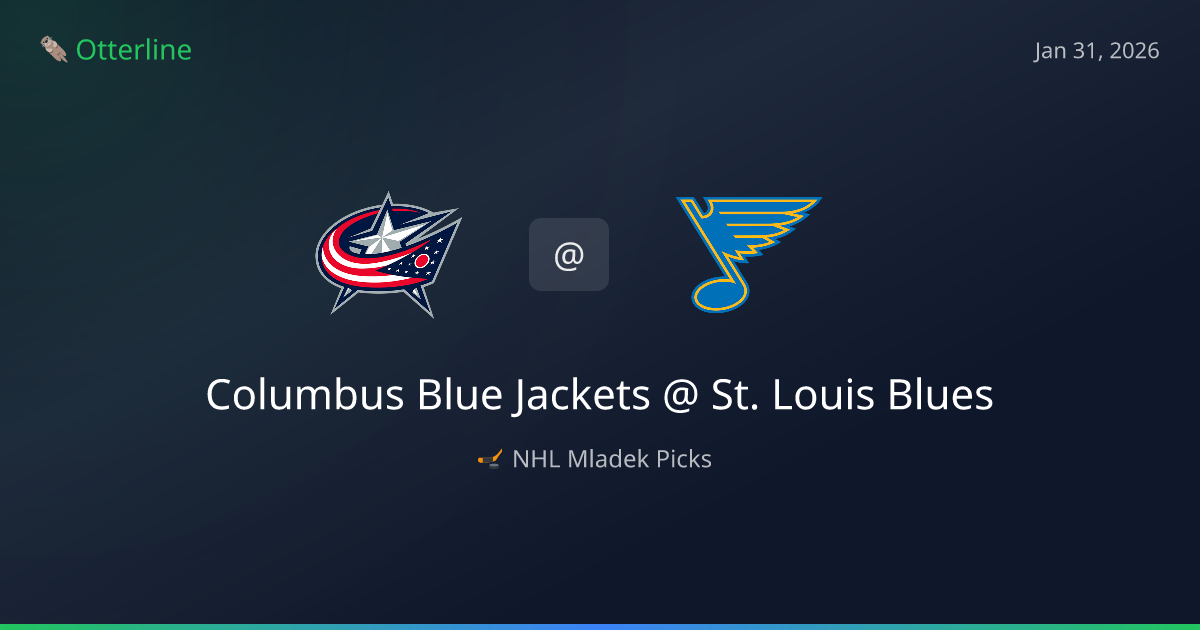 NHL Prediction, Pick for Saturday, January 31, 2026: Columbus Blue Jackets vs St. Louis Blues