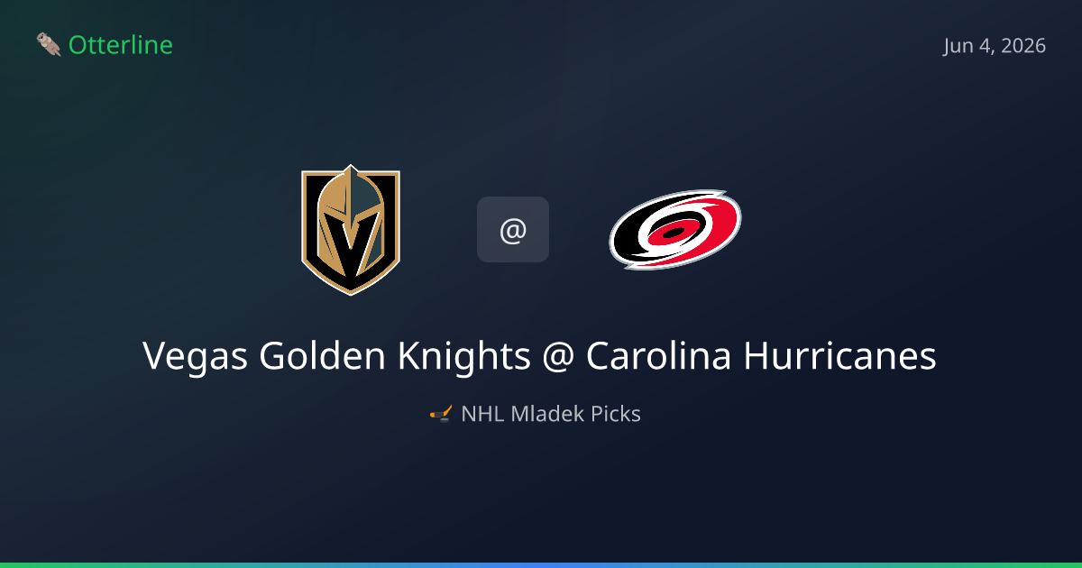 NHL Picks Today (June 4, 2026): Vegas Golden Knights at Carolina Hurricanes | AI Model Consensus