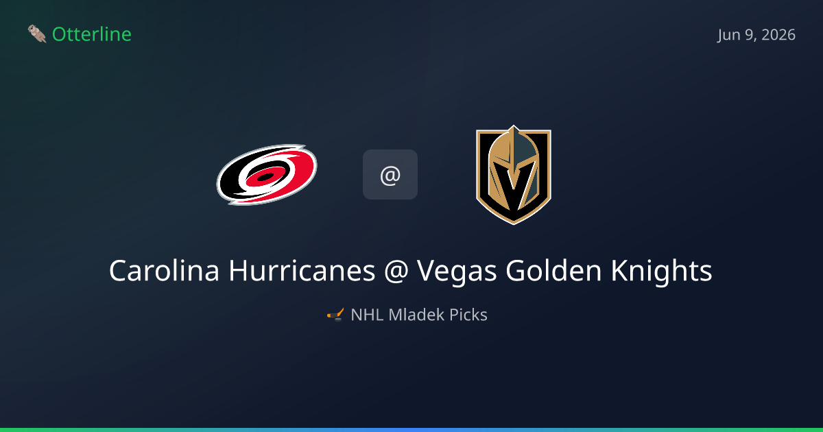 NHL Picks Today (June 9, 2026): Carolina Hurricanes at Vegas Golden Knights | AI Model Consensus