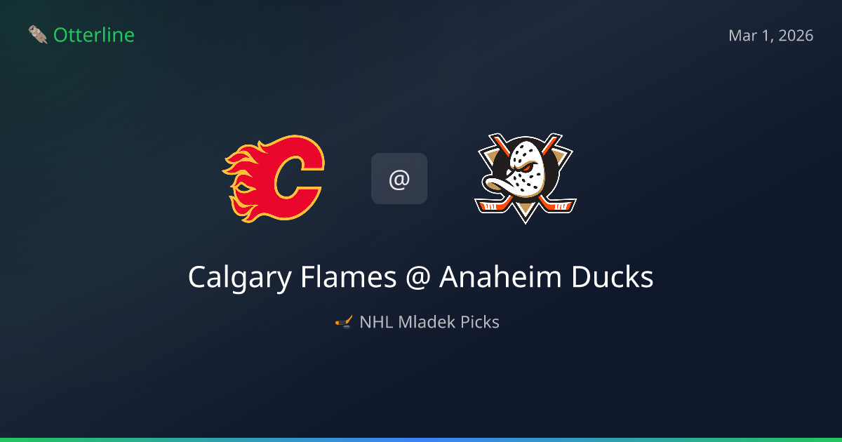 NHL Picks Today (March 1, 2026): Calgary Flames at Anaheim Ducks | AI Model Consensus