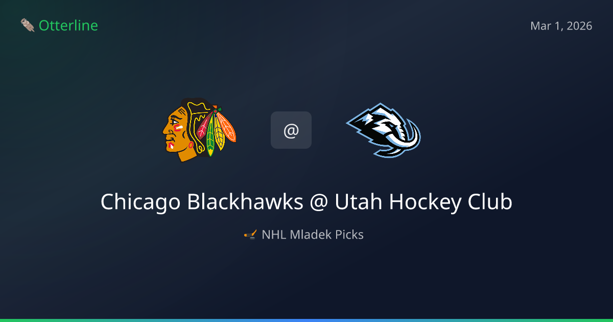NHL Picks Today (March 1, 2026): Chicago Blackhawks at Utah Hockey Club | AI Model Consensus