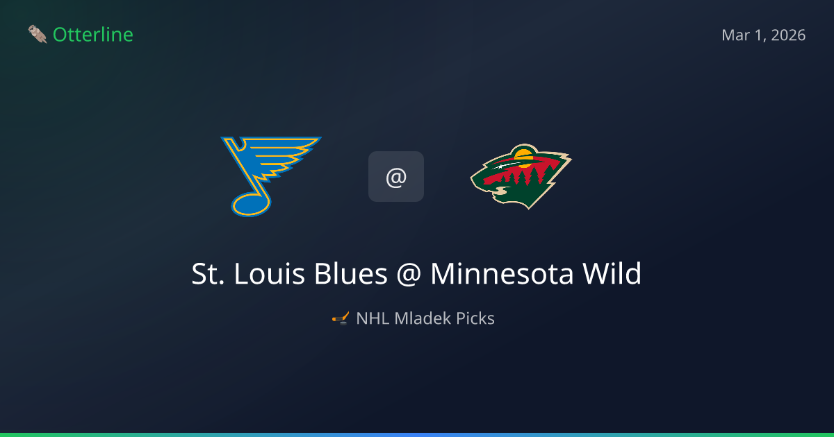 NHL Picks Today (March 1, 2026): St. Louis Blues at Minnesota Wild | AI Model Consensus