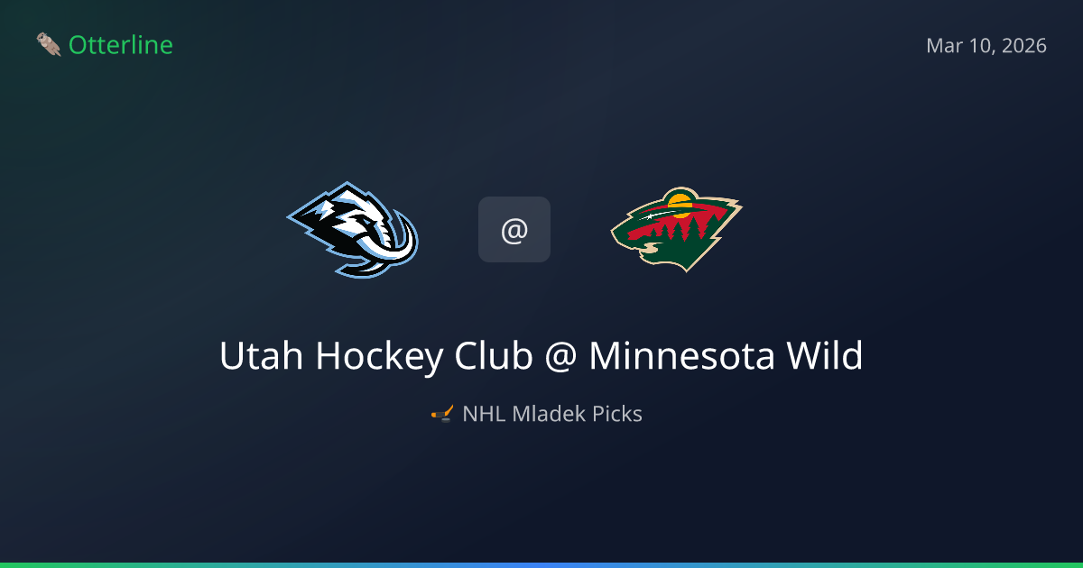 NHL Picks Today (March 10, 2026): Utah Hockey Club at Minnesota Wild | AI Model Consensus