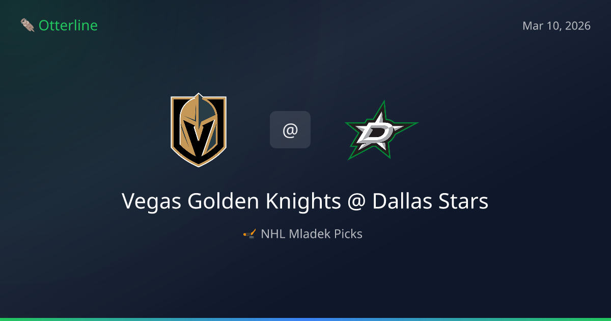 NHL Picks Today (March 10, 2026): Vegas Golden Knights at Dallas Stars | AI Model Consensus