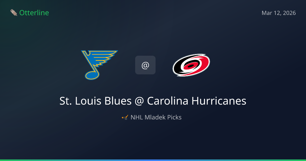 NHL Picks Today (March 12, 2026): St. Louis Blues at Carolina Hurricanes | AI Model Consensus