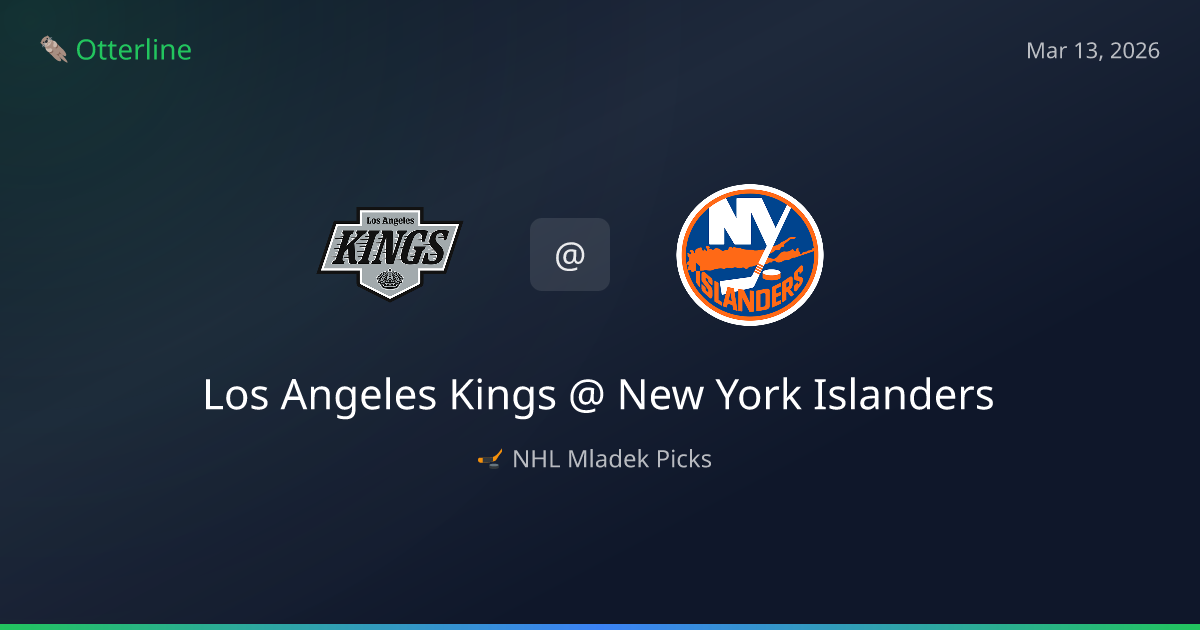 NHL Picks Today (March 13, 2026): Los Angeles Kings at New York Islanders | AI Model Consensus
