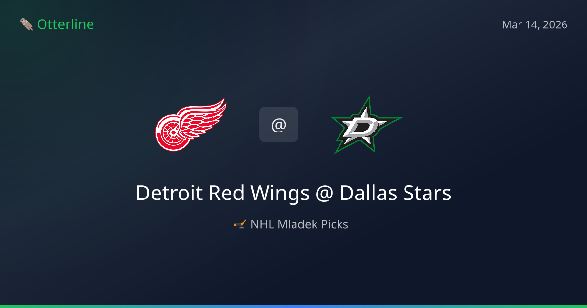 NHL Picks Today (March 14, 2026): Detroit Red Wings at Dallas Stars | AI Model Consensus
