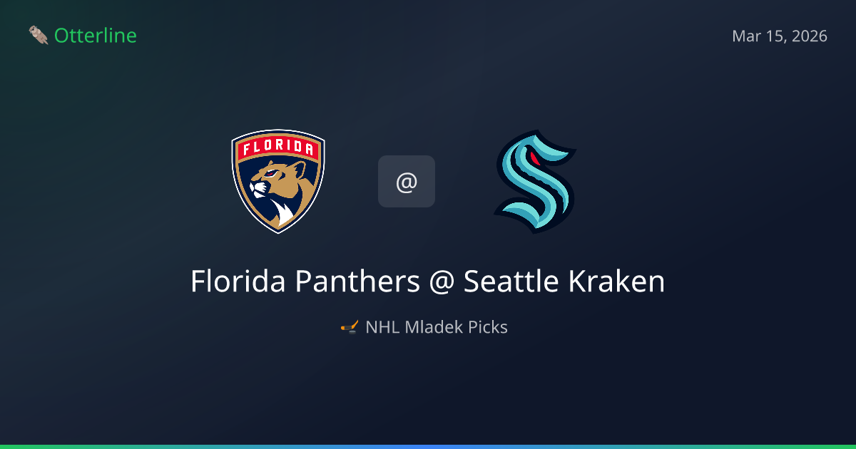 NHL Picks Today (March 15, 2026): Florida Panthers at Seattle Kraken | AI Model Consensus