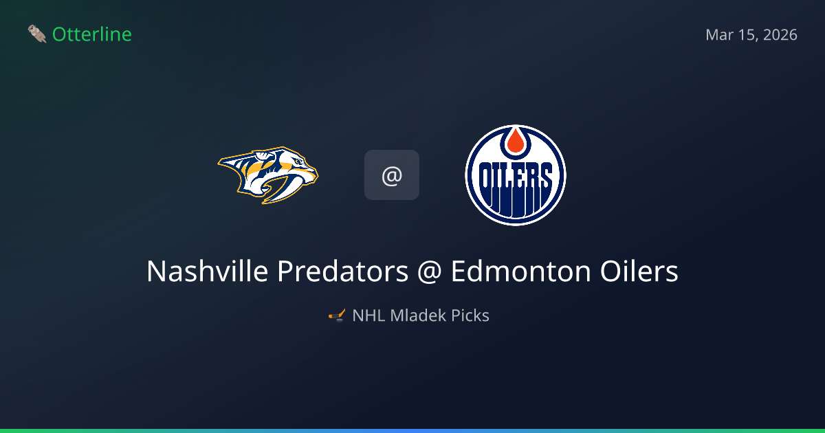 NHL Picks Today (March 15, 2026): Nashville Predators at Edmonton Oilers | AI Model Consensus